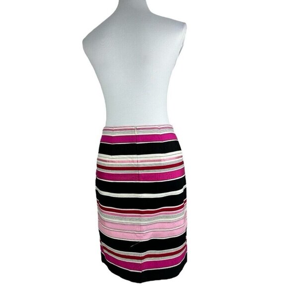 Talbots Women's NWT Pink Black Striped Ribbon Career Pencil Skirt Size 4P/W30 - Picture 6 of 15